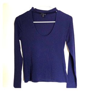Express swoop neck top